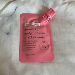 rosehip body scrub and cleanser